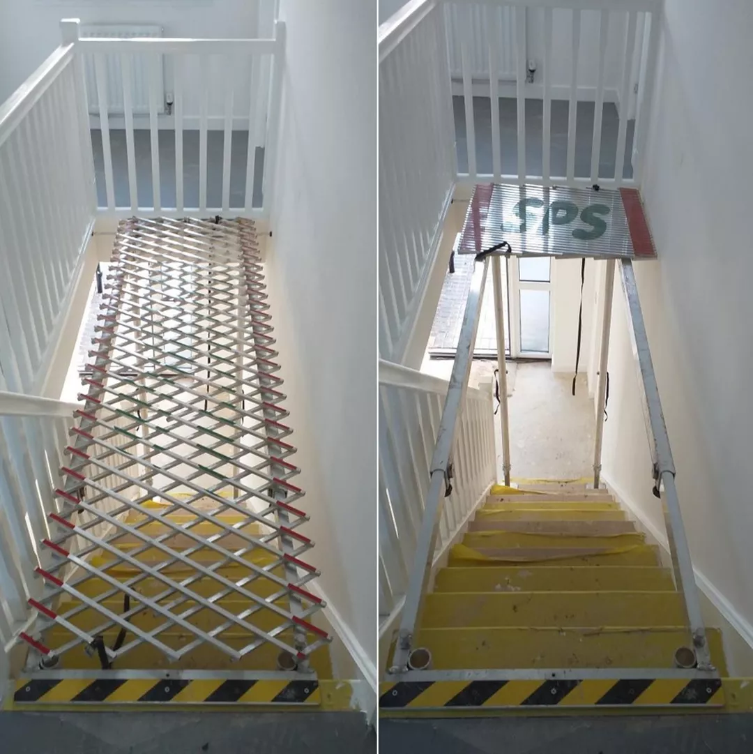 StairSpan® Protection antichute dans les cages d'escalier - Kee Safety