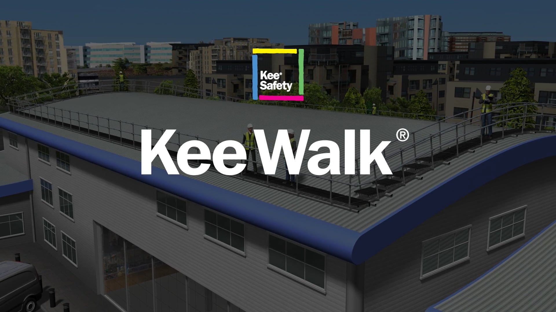 Kee Walk Roof Walkway with Guardrail